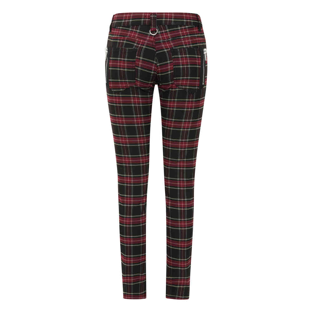 Banned - Forever Yours Skinny fit broek - Bordeaux rood